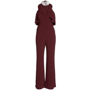 Burgundy Wine Halter Jumpsuit